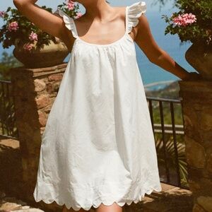 Piyama White Cotton Modal Nightgown Excellent Condition